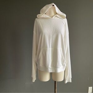 SKIMS Velour Hoodie Bone Cream – XL | Plush Soft Cozy Neutral Loungewear